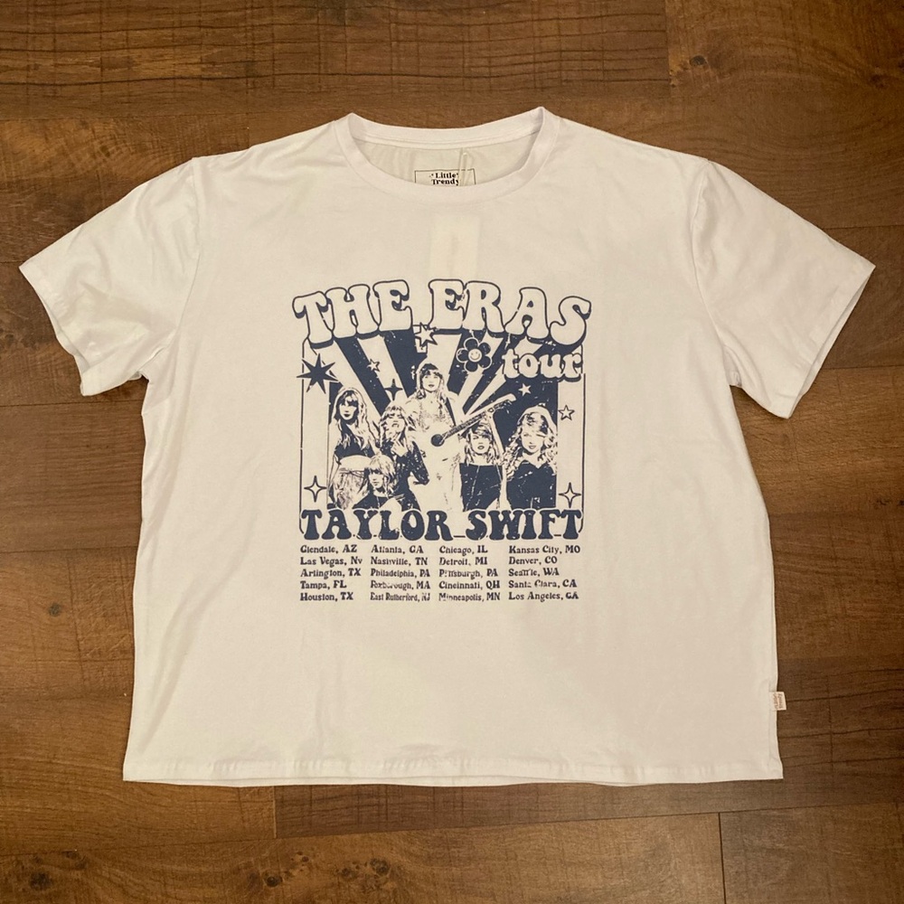 Taylor Swift The Eras Tour White Graphic Tee Women’s 3XL New w/ Tags